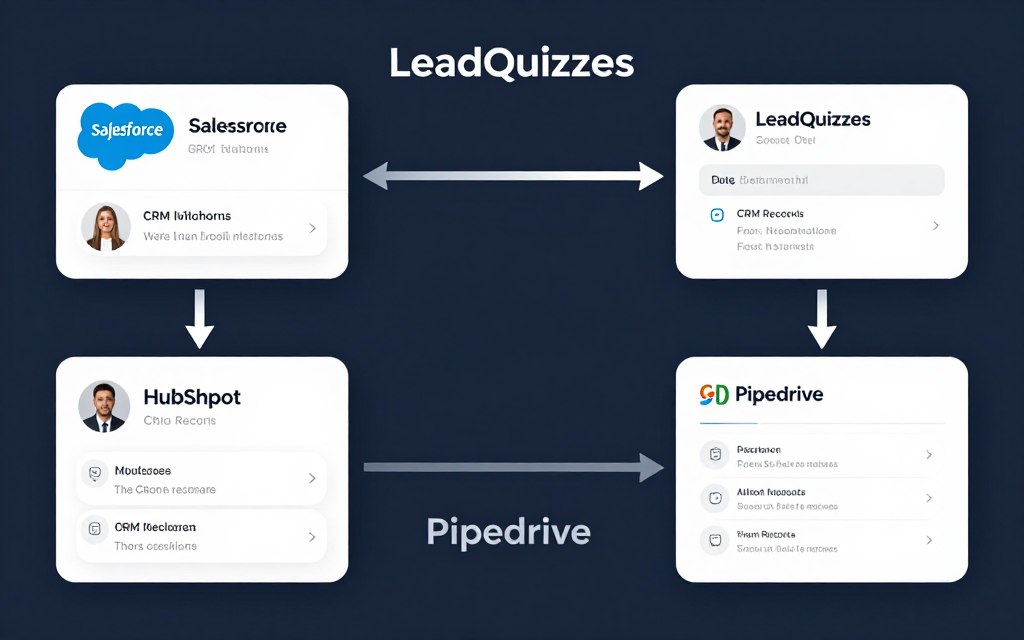 CRM integration diagram showing data flow between systems