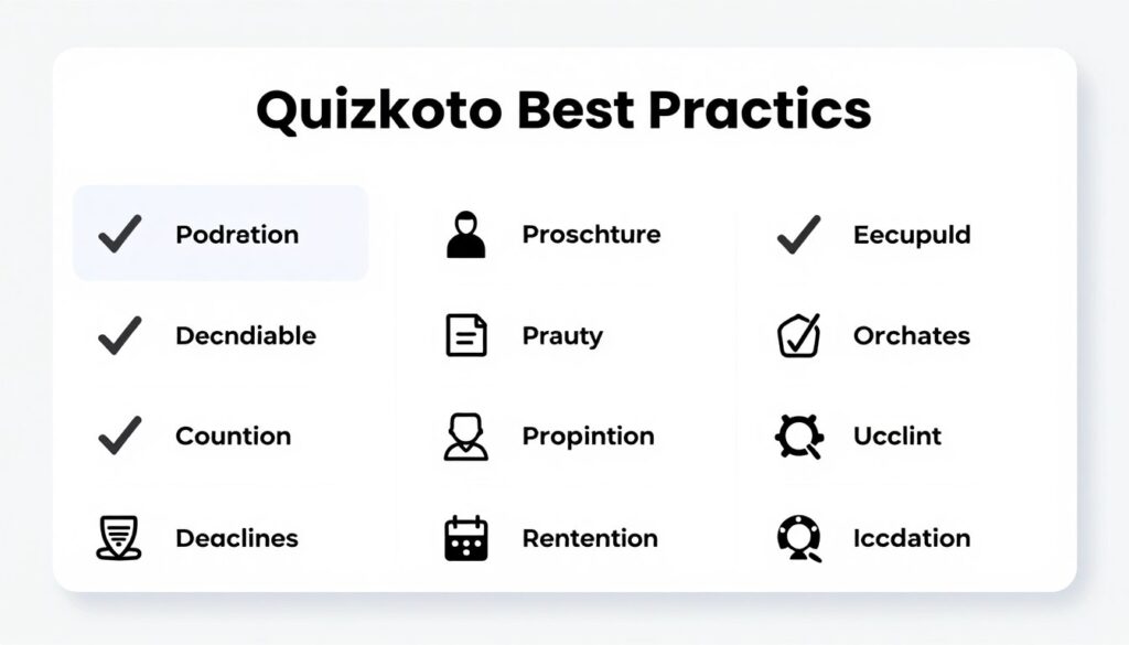 Checklist of quiz creation best practices