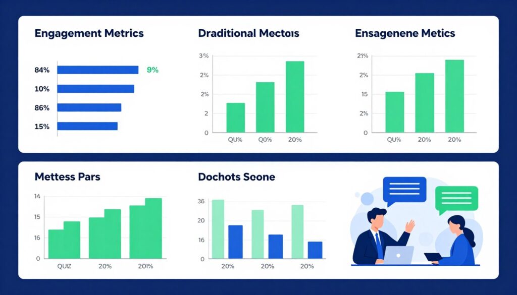 Comparison chart showing quiz engagement rates versus traditional content forms