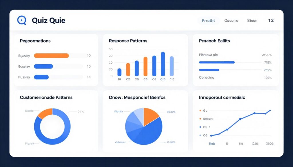Customer insights dashboard showing quiz response data and audience segments