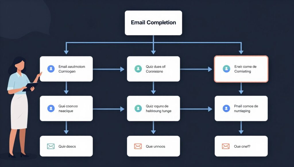 Email automation workflow triggered by quiz completion