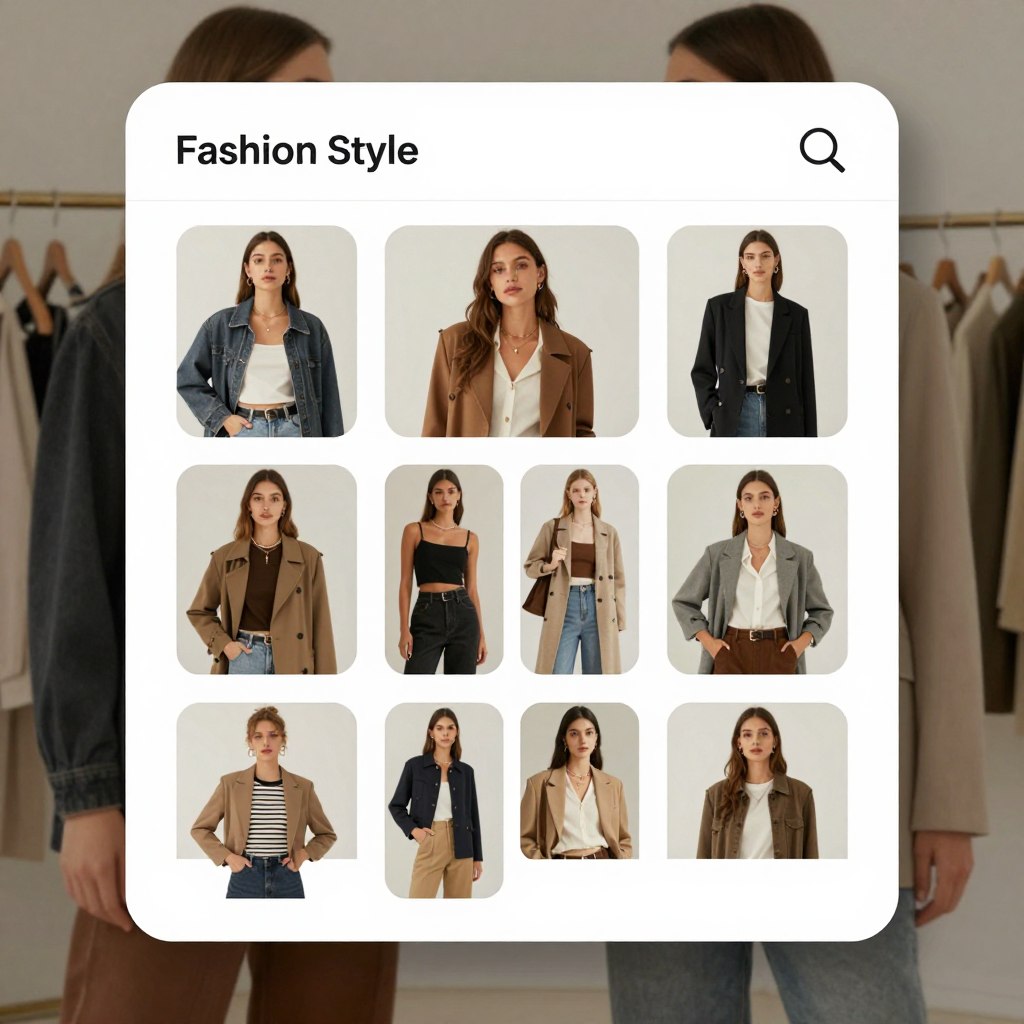 Fashion quiz showing clothing style questions