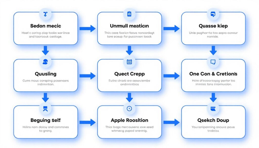 Flowchart showing quiz creation process from concept to lead capture
