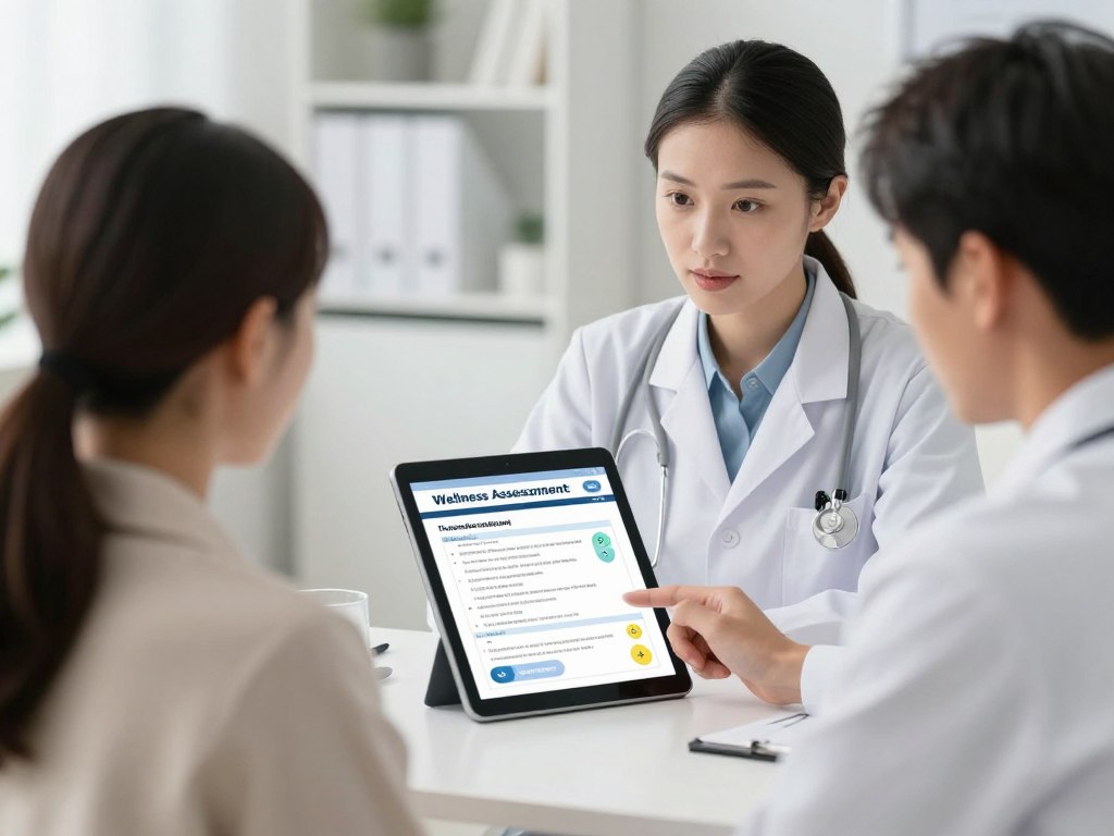 Healthcare provider using wellness assessment quiz