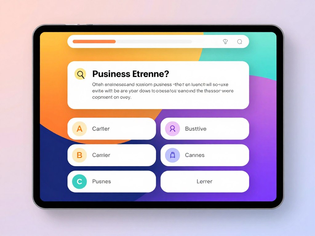 Interactive quiz interface showing personality quiz question with multiple choice options
