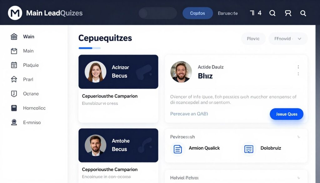 LeadQuizzes main dashboard showing quiz campaigns