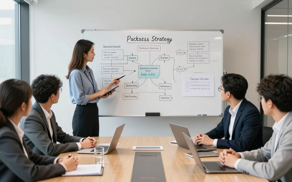 Marketing strategy planning session for quiz campaigns