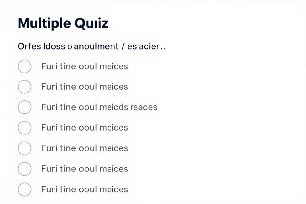 Multiple choice question format example