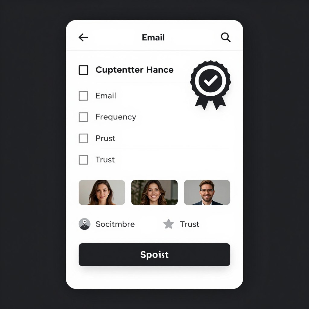 Newsletter signup form with preference options