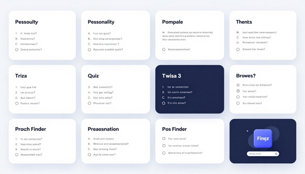 Overview of different quiz types available
