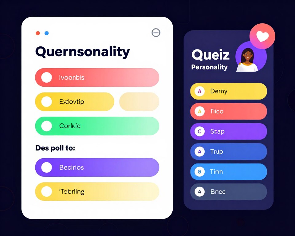 Personality quiz template for audience engagement