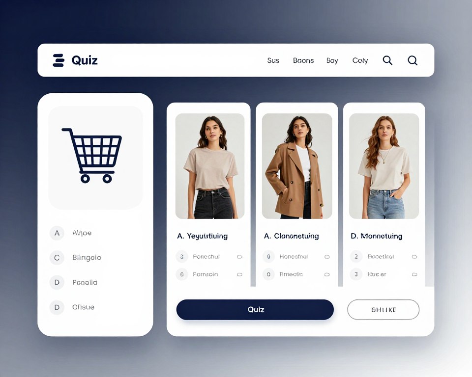 Product recommendation quiz template for ecommerce