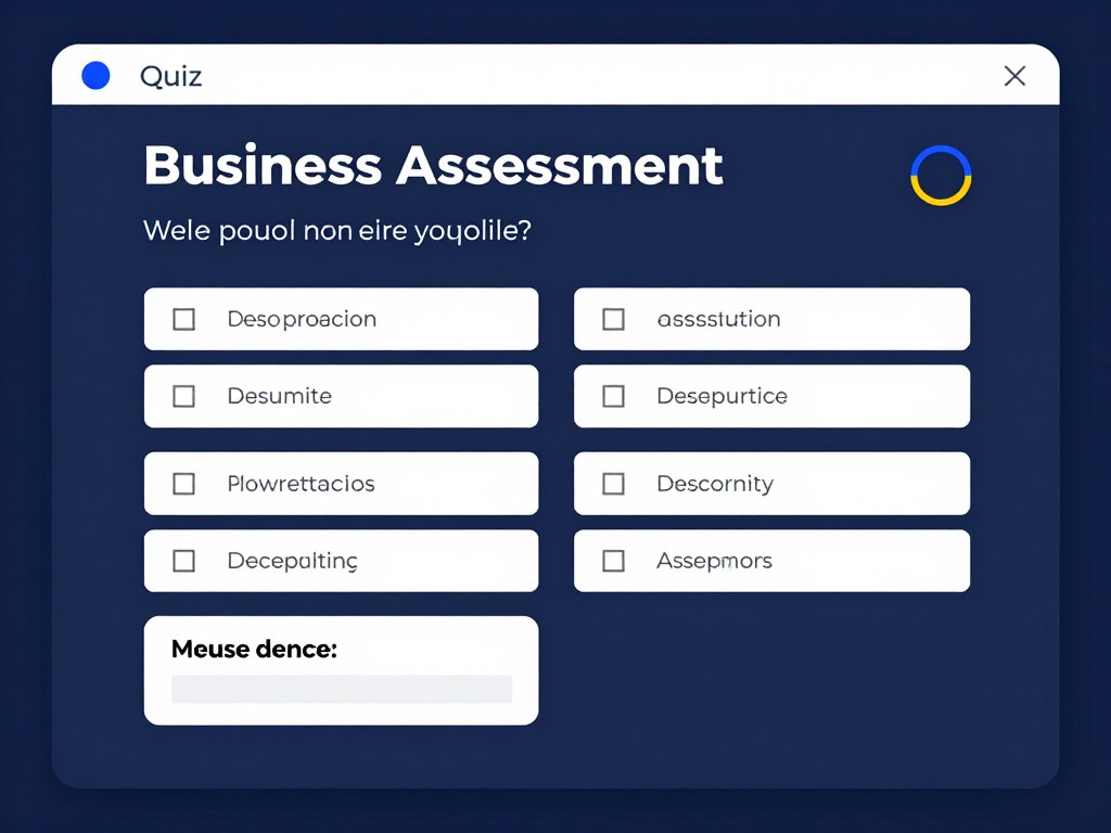 Professional services quiz example for business assessment