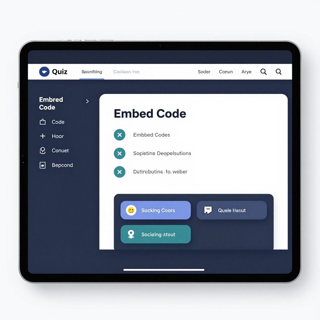 Quiz publish and distribution screen