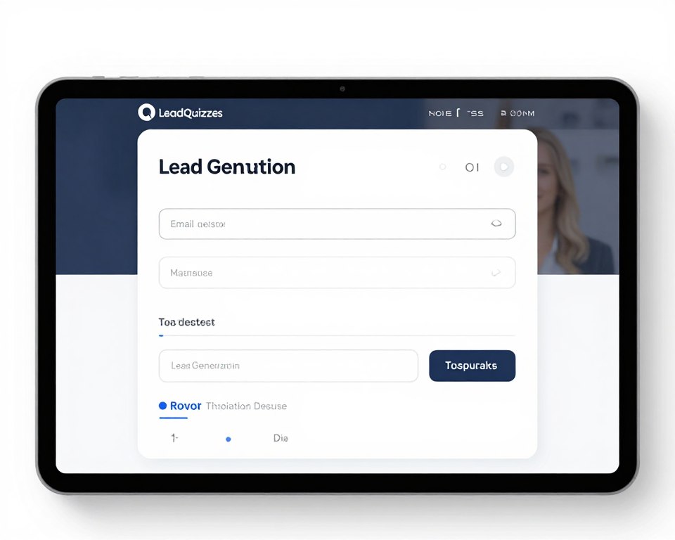 Quiz template for lead generation in marketing