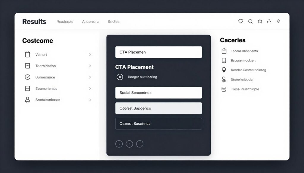 Results page builder showing customization options