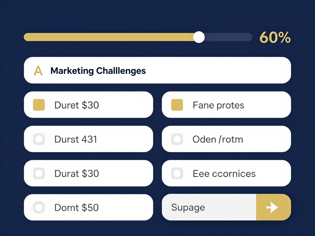 Service business quiz funnel example showing assessment questions
