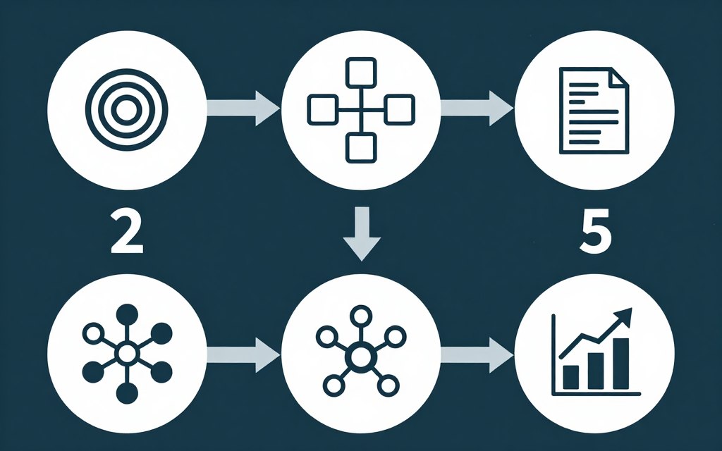 Step-by-step visual guide showing quiz funnel creation process