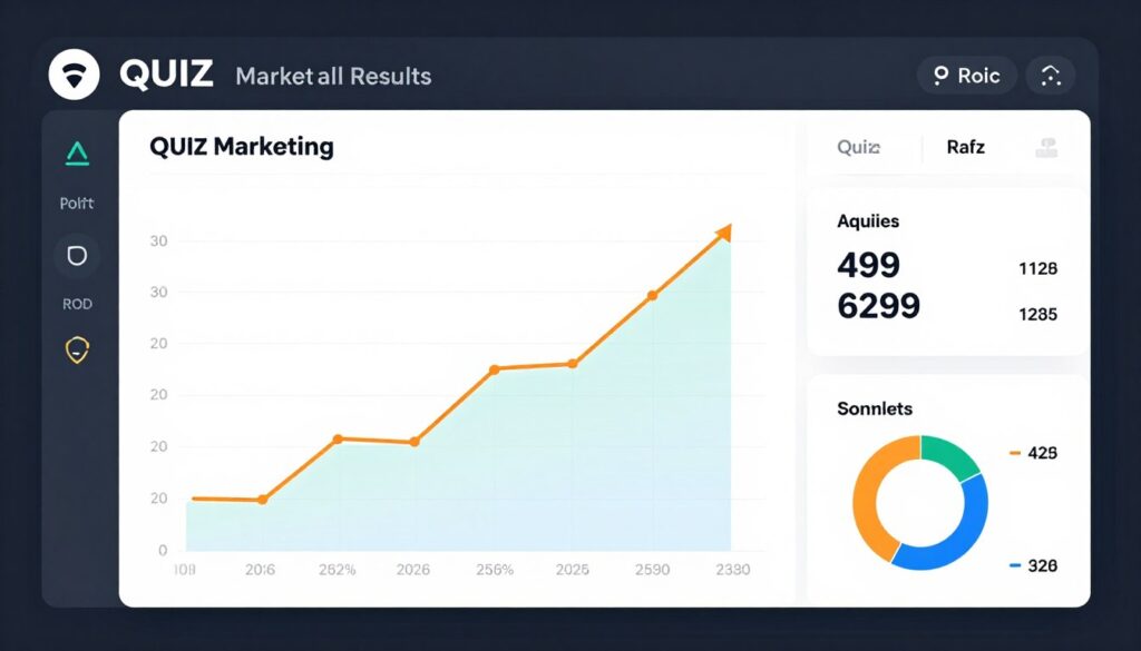 Success metrics showing quiz marketing impact