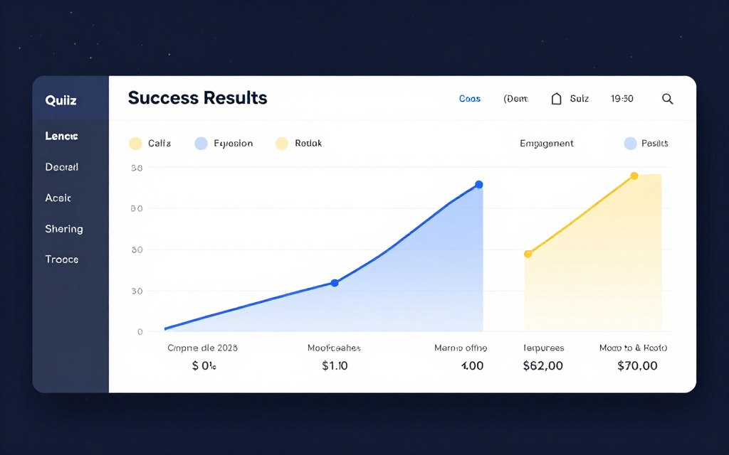 Successful marketing quiz campaign showing engagement and conversion metrics