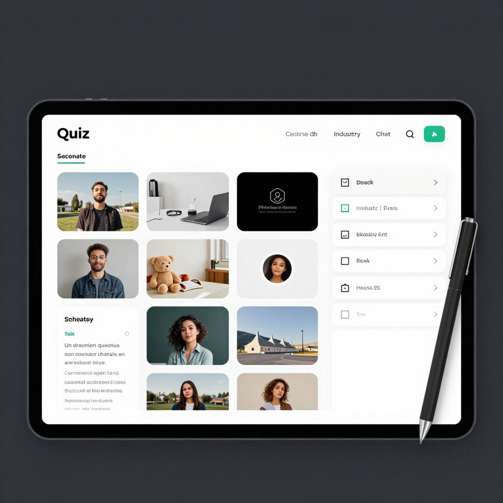 Template selection screen