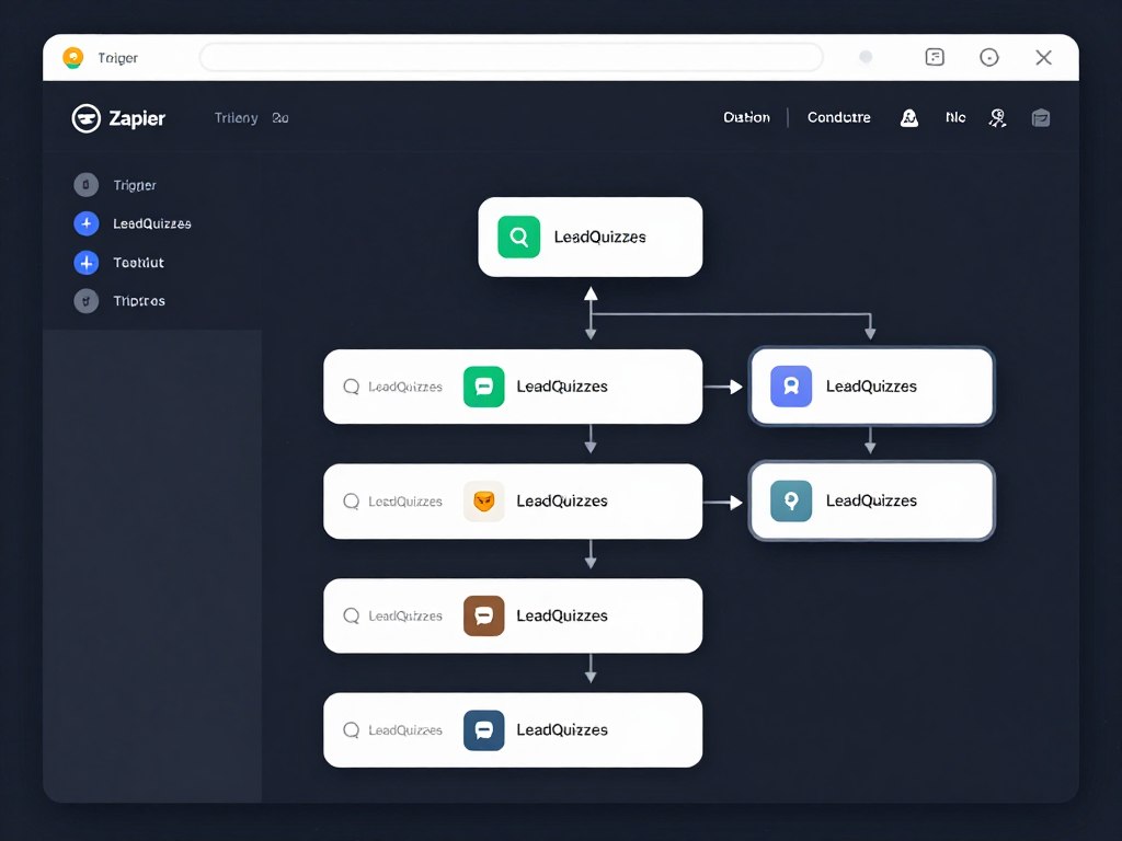 Zapier integration showing quiz automation workflow