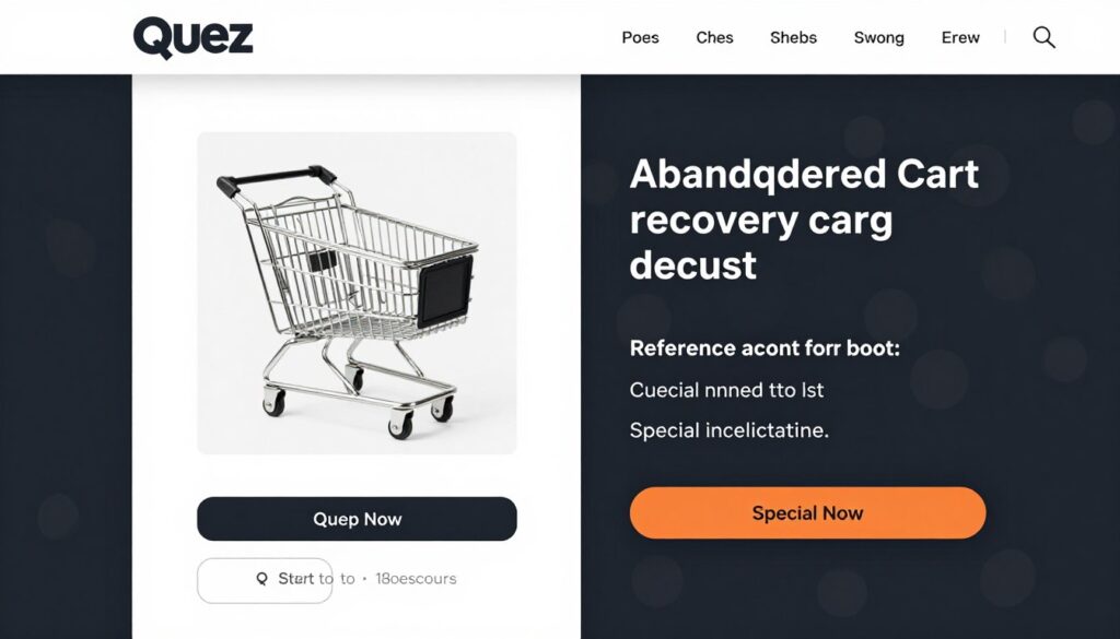abandoned cart email with quiz context