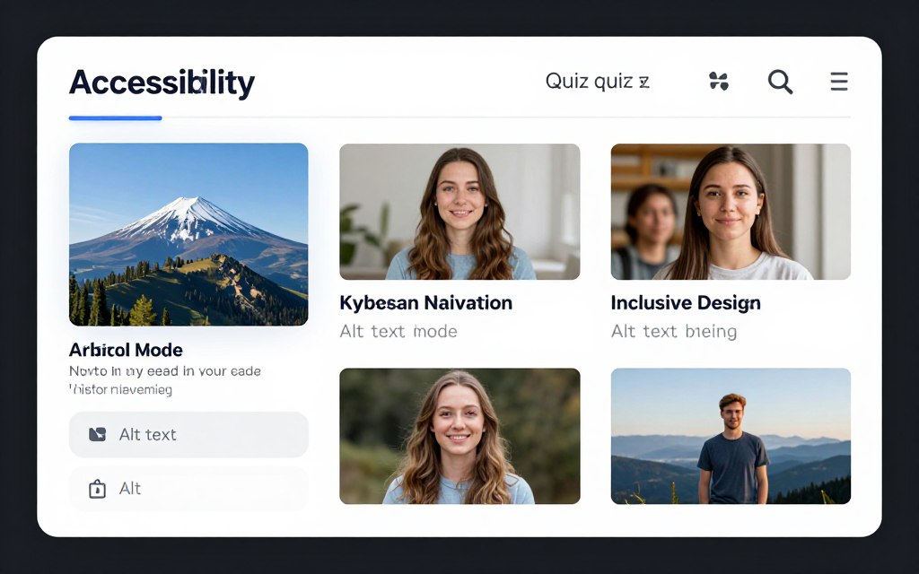 accessibility features in quiz interface