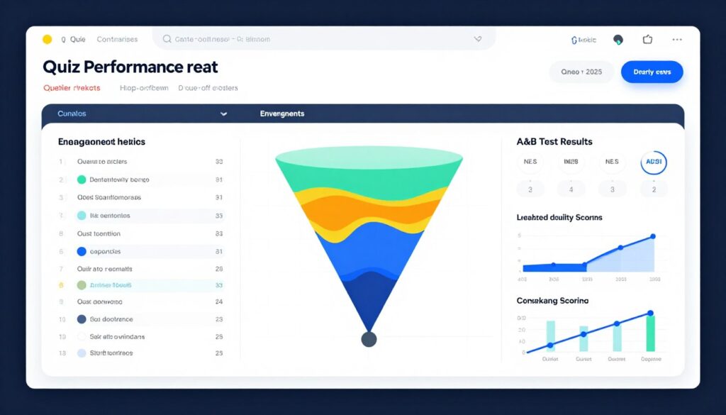 advanced analytics dashboard showing detailed quiz performance insights