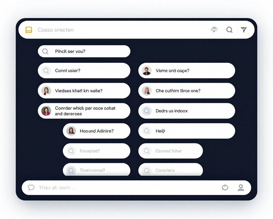 chatbot interface example showing conversational lead qualification flow with multiple choice responses