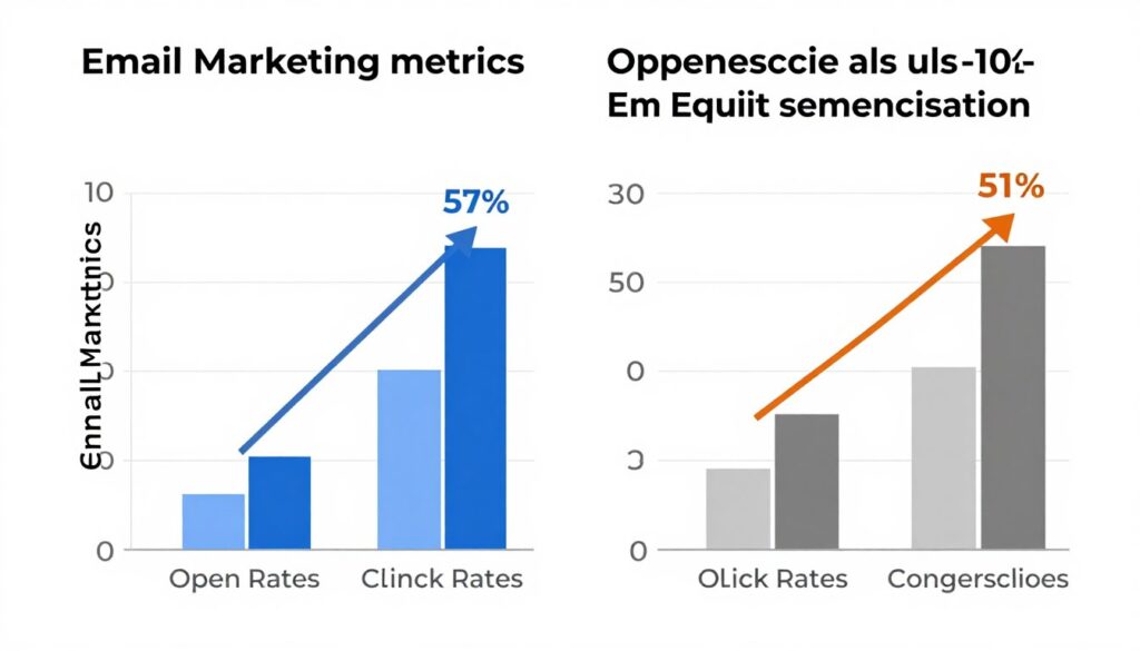 comparison chart showing improved metrics with quiz integration