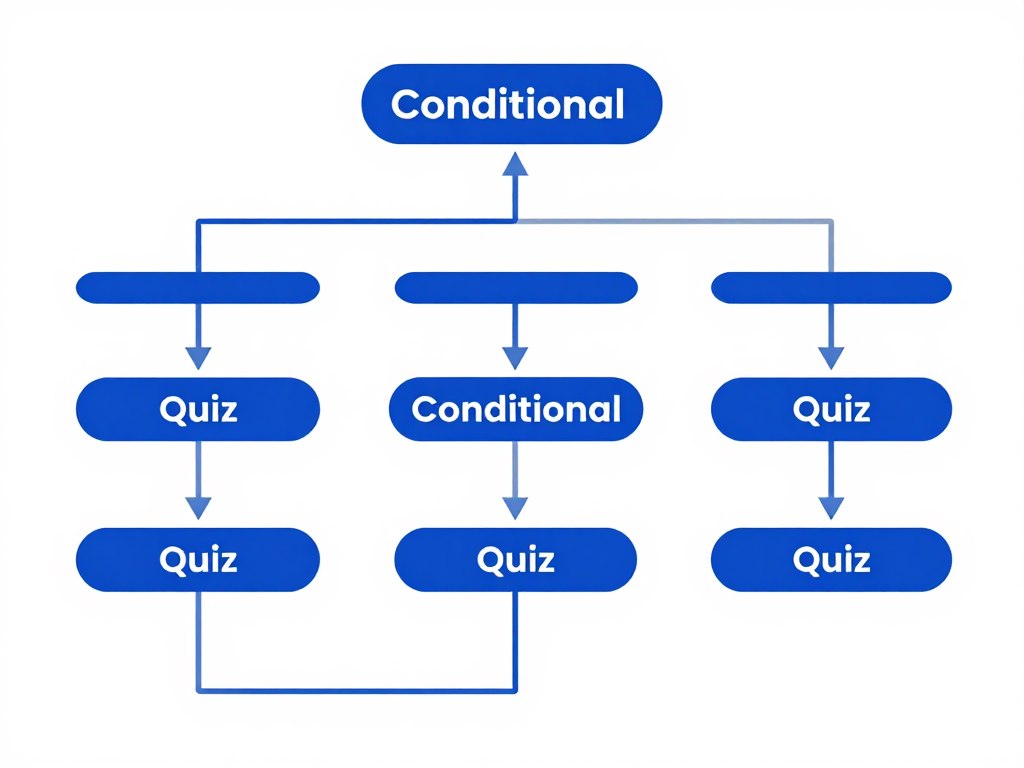 conditional logic flowchart in survey and quiz software