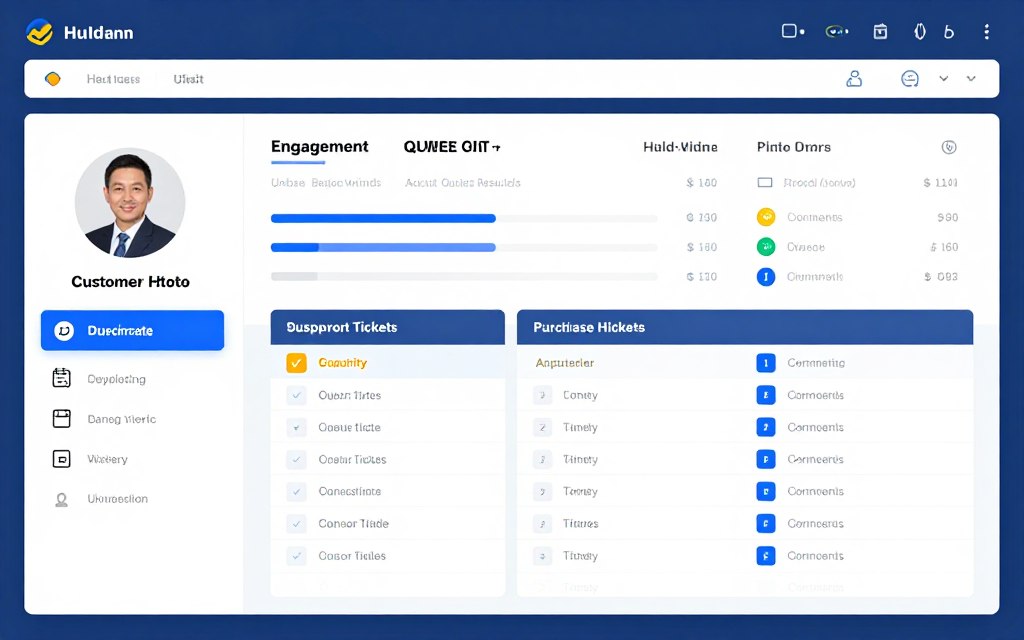 contact center dashboard with integrated customer engagement history