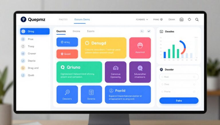 create quizzes for business dashboard interface