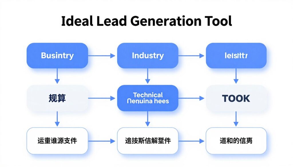 decision-making flowchart for selecting appropriate lead generation tools based on business requirements
