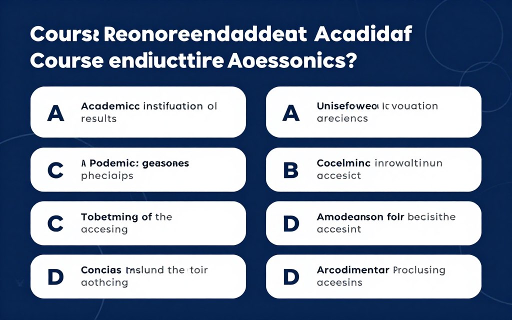 educational course recommendation quiz