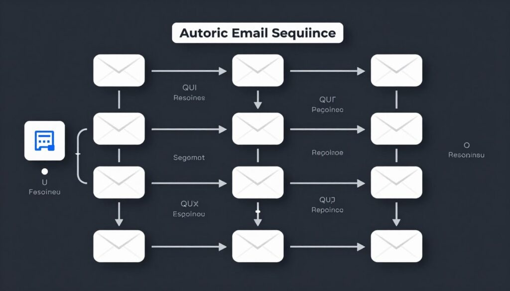 email automation workflow diagram showing personalized follow-up sequences based on quiz results