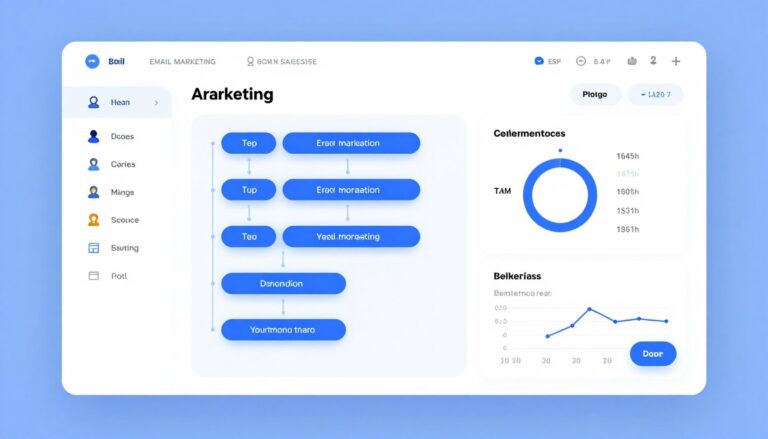 email marketing automation tools dashboard showing campaign workflow