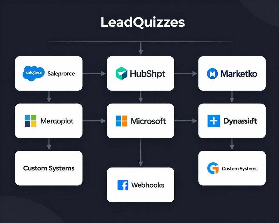 enterprise integration architecture showing LeadQuizzes connections