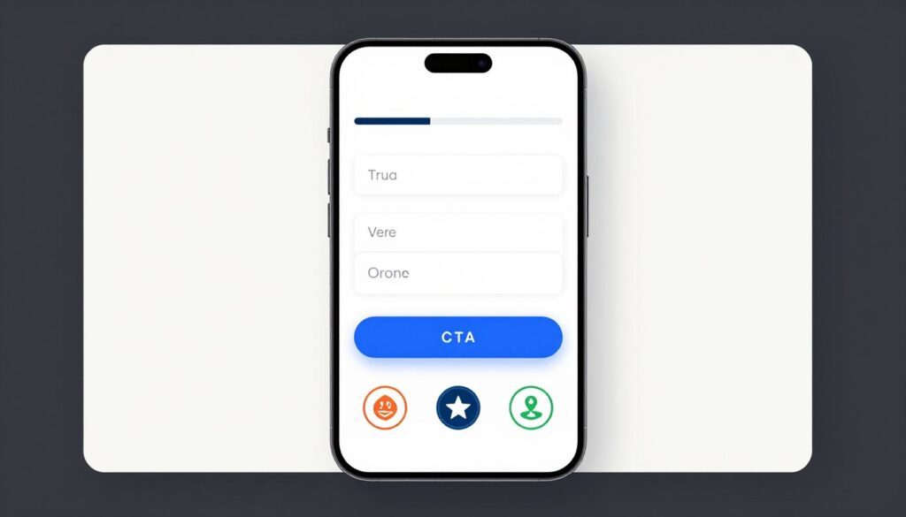 example of optimized multi-step form with progress indicators and minimal fields for lead capture