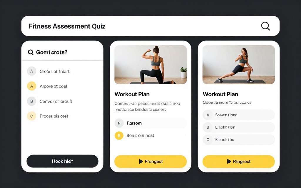 fitness quiz and personalized workout emails