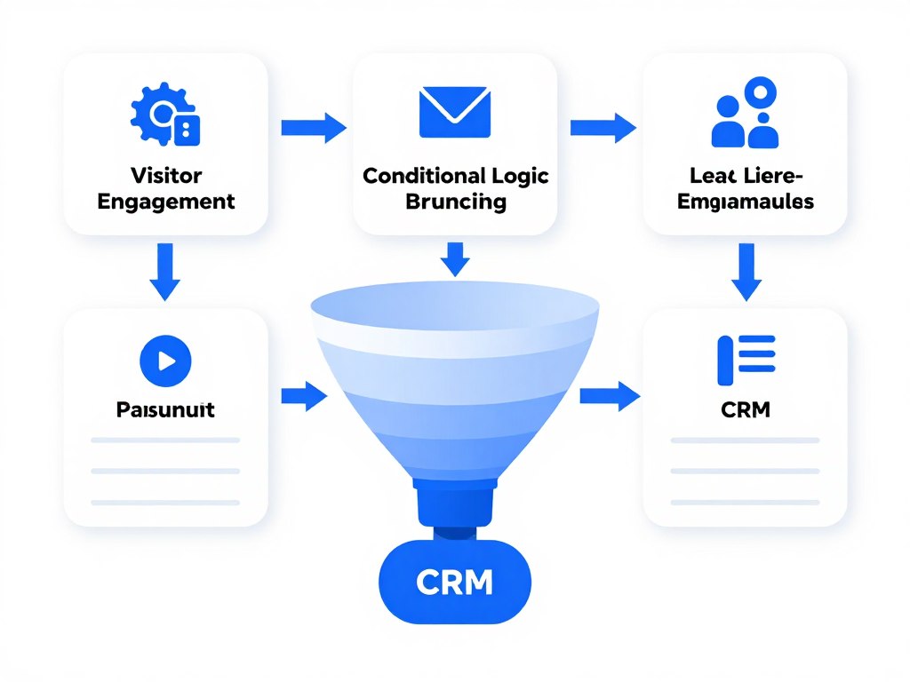 flowchart showing quiz builder lead generation process from question to qualified lead