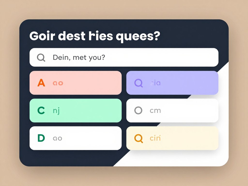 friendly quiz interface showing engaging questions