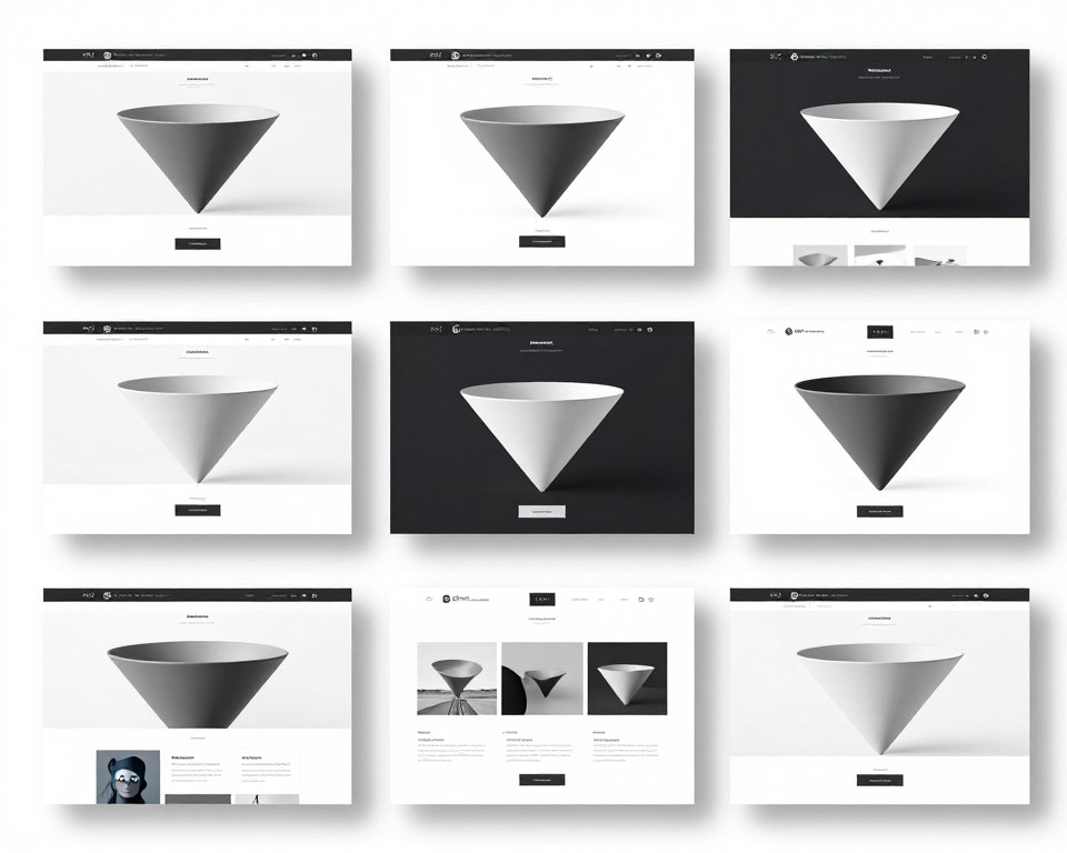 funnel template gallery showing various designs