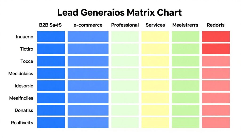 industry comparison chart showing lead generation tactics effectiveness across different business sectors