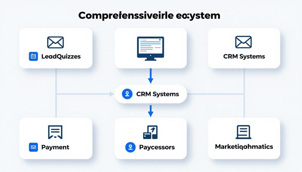integration ecosystem diagram showing connected tools