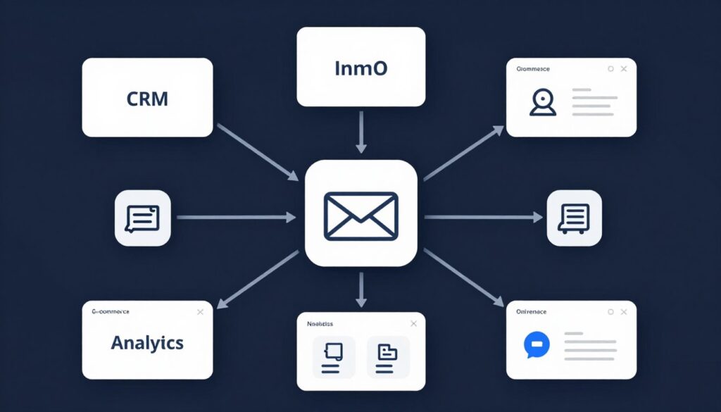 integration ecosystem with email automation at center