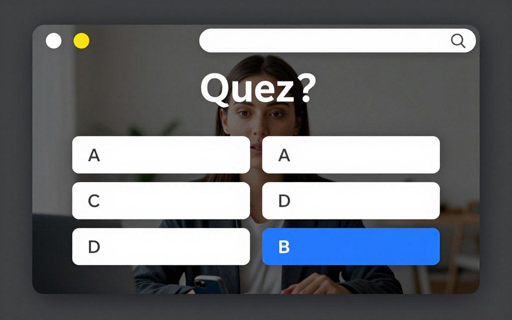 interactive video quiz experience in survey and quiz software