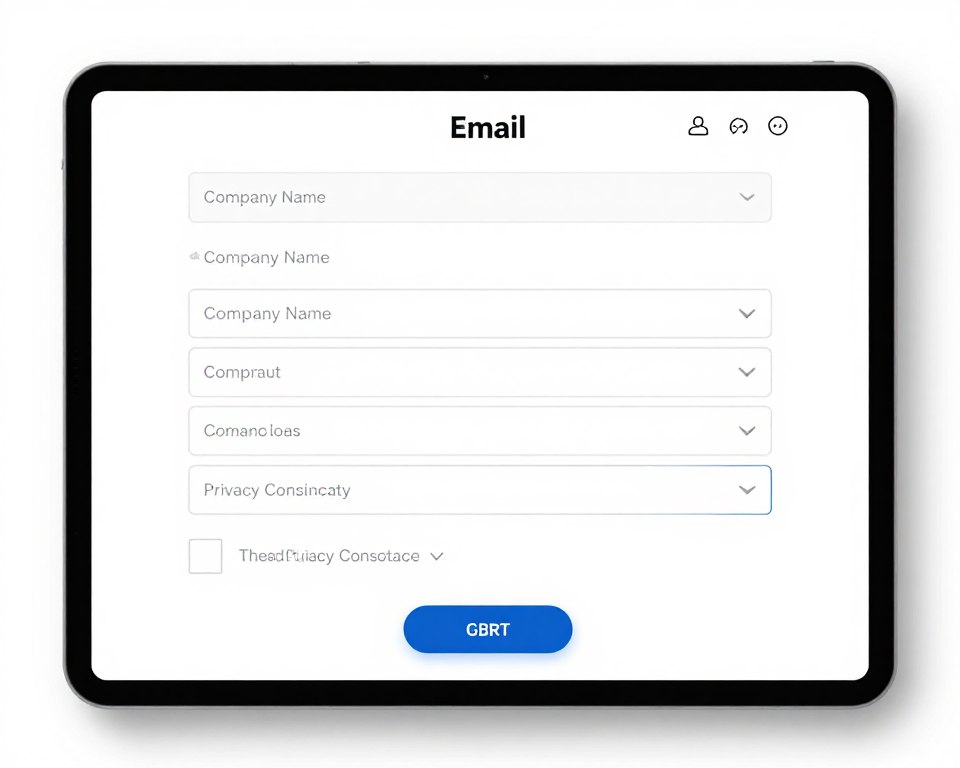 lead capture form embedded in quiz interface showing custom fields