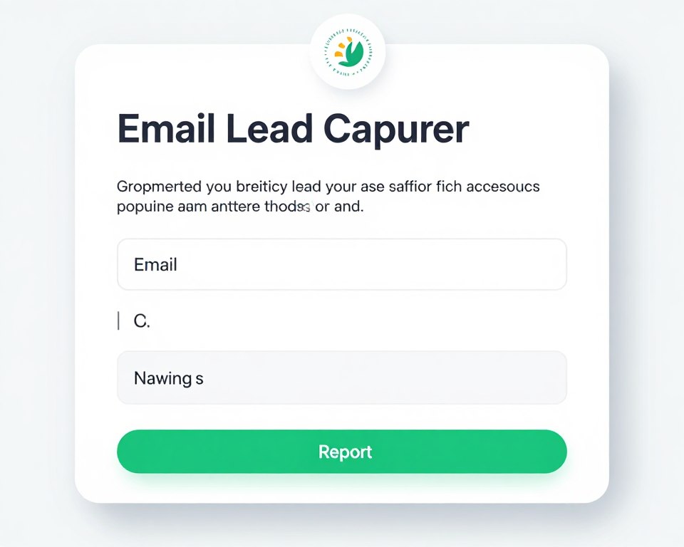 lead capture form integrated within quiz interface